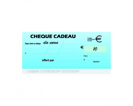 Chèque cadeau de 10 euros