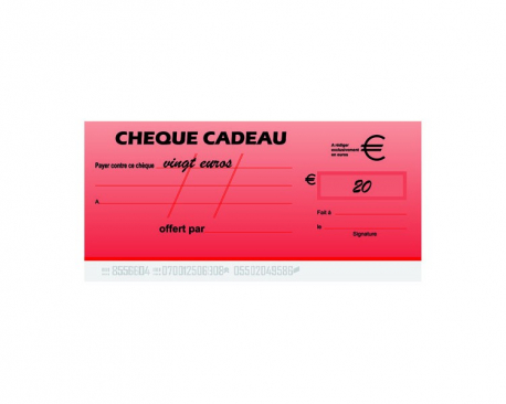 Chèque cadeau de 20 euros 