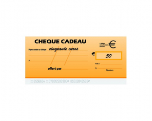 Chèque cadeau de 50 euros