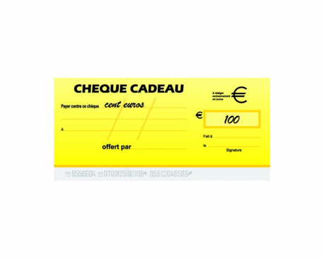 Chèque cadeau de 100 euros