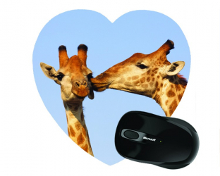 Tapis de souris en forme de coeur personnalisé avec une photo