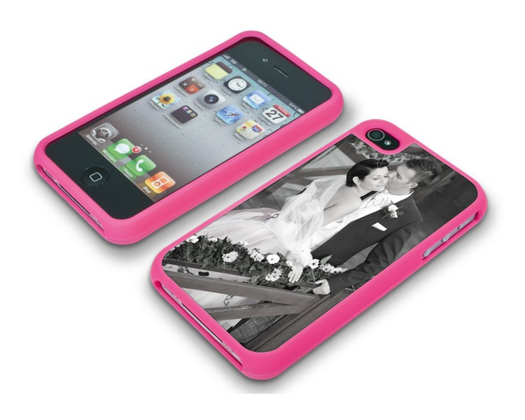 coque iphone 4 en plaquer rose