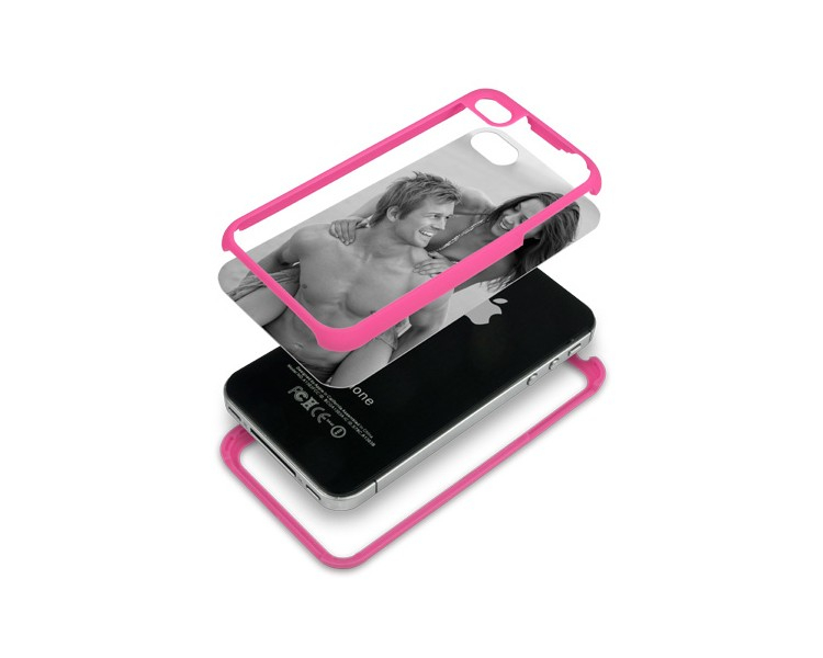 coque iphone 4 en plaquer rose