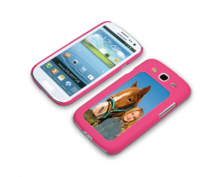 Coque de protection rose pour Galaxy S3 / i9300 personnalisée avec une photo