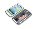 Coque de protection de couleur gris argenté pour Galaxy S3 / i9300 personnalisée avec une photo