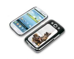 Coque de protection de couleur gris anthracite pour Galaxy S3 / i9300 personnalisée avec une photo
