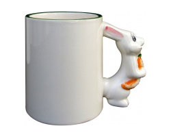 Mug avec poignée en forme de lapin à personnaliser avec une photo