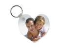 Porte-clés en forme de coeur à personnaliser avec une ou deux photos
