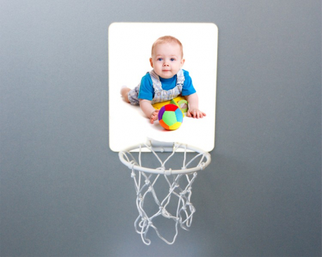 Mini panier de Basket-ball à personnaliser avec une photo