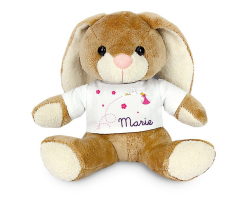 Lapin en peluche avec tee-shirt personnalisable